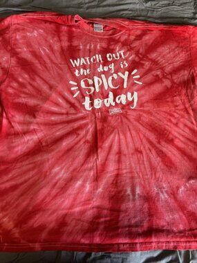 Dog Sport Training T-Shirt XL Tie Die Red - Terrier Agility Disc Herding